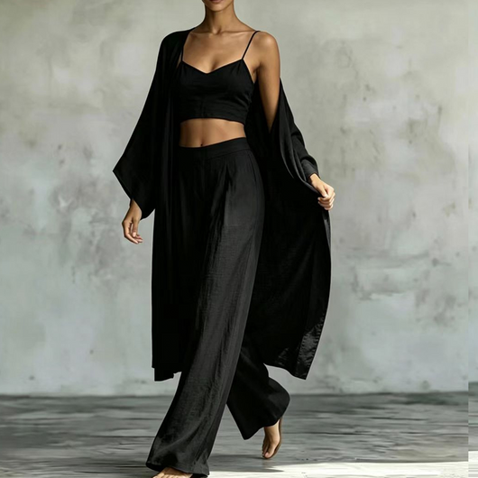 Loungewear-Set Vera – Cardigan, Camisole & Hose