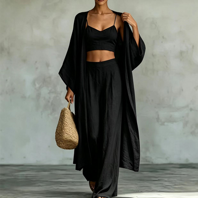 Loungewear-Set Vera – Cardigan, Camisole & Hose