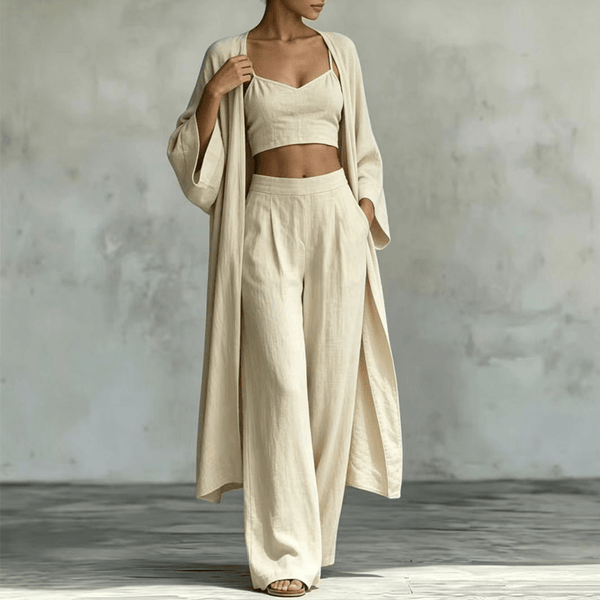 Loungewear-Set Vera – Cardigan, Camisole & Hose