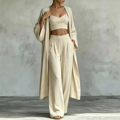 Loungewear-Set Vera – Cardigan, Camisole & Hose