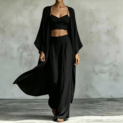 Loungewear-Set Vera – Cardigan, Camisole & Hose