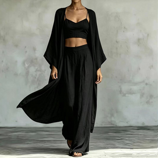 Loungewear-Set Vera – Cardigan, Camisole & Hose