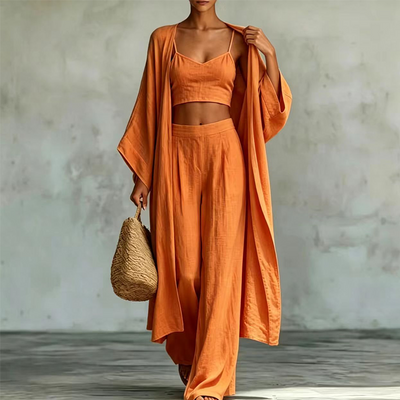 Loungewear-Set Vera – Cardigan, Camisole & Hose