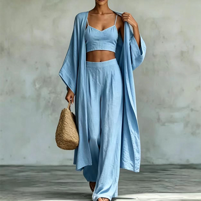Loungewear-Set Vera – Cardigan, Camisole & Hose