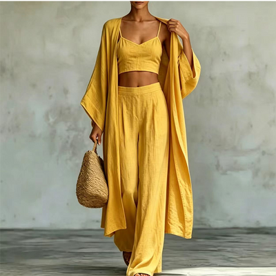 Loungewear-Set Vera – Cardigan, Camisole & Hose