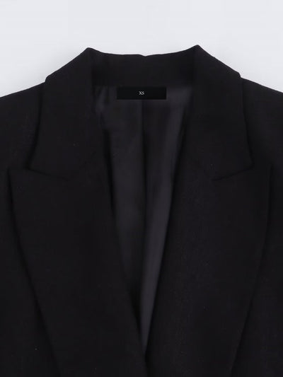 Damen Blazer mit Reverskragen und hochgekrempelten Ärmeln
