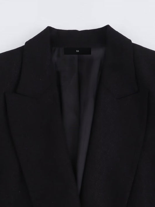 Damen Blazer mit Reverskragen und hochgekrempelten Ärmeln