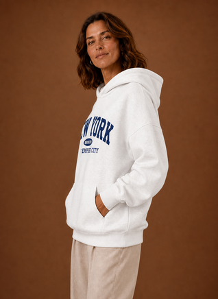 Damen Kapuzenpullover oversized mit Print
