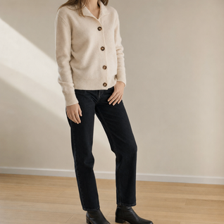 Wulfine | Damen Strickjacke mit Knopfleiste